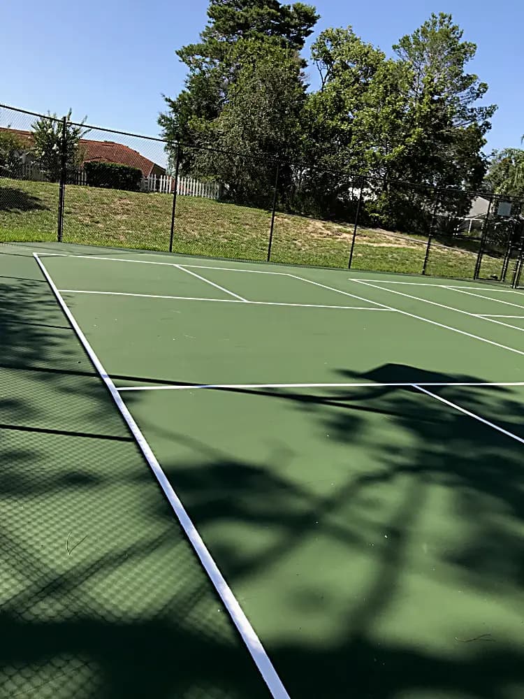 Tennis court net and surface detail