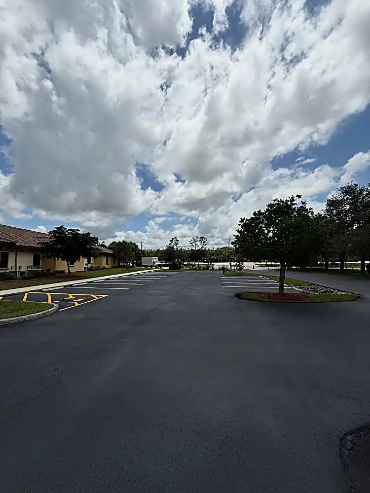 Handicap parking with ADA compliant striping